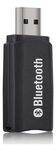 Receptor De Audio Bluetooth Usb Para Auto Radios Y Equipo Negro