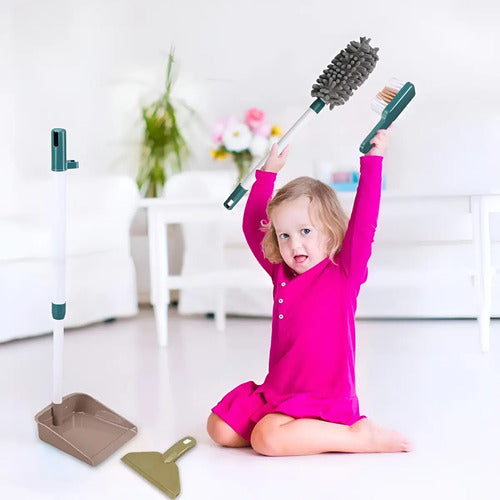 Set De Aseo Limpieza Juguete Niños Interactivo Didáctico Blanco/verde