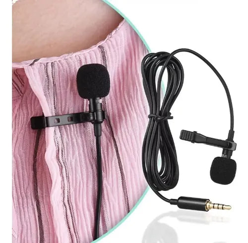 Micrófono Lavalier Omnidireccional Zhs Solapa Para Celulares 1.5m Negro