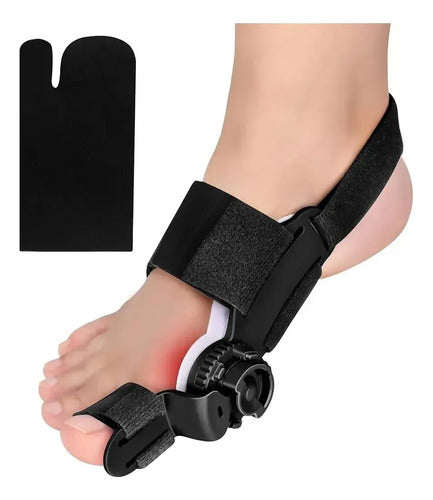 Férula Corrector Juanetes Ajustable Regulable Ortopédico Negro M