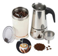 Molino Moledor Cafe Electrico + Cafetera Italiana 6 Tazas Café De Especialidad Set De Café Diseño Premium Combo Cafetera Y Molinillo Set Cafetera Italiana Y Moledor