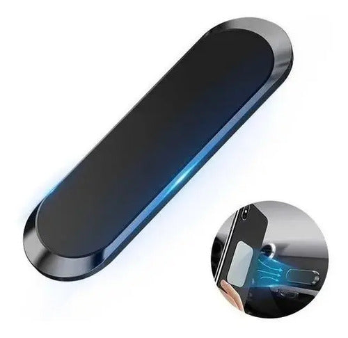 Soporte De Celular Auto Magnético Imán Automóvil Ezra Plateado