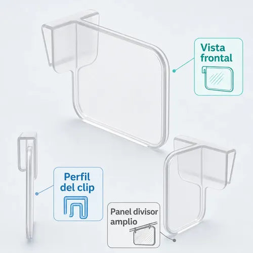 Pack X6 Separador Organizador Almacenamiento Refrigerador Transparente