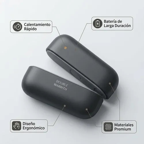 Calentador De Manos Magnético Portátil 2 En 1 Recargable Usb Negro Calentador Magnético