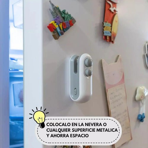 Mini Selladora De Bolsas Plásticas Portátil Recargable. Blanco
