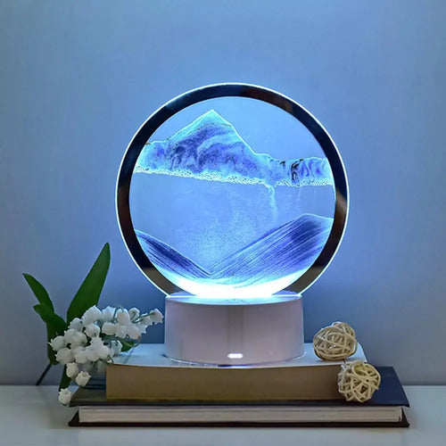 Lampara Arena De Movimiento Decoración Con Luz Adorno Mesa