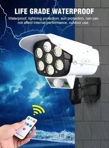 Aplique Solar Led Con Sensor Movimiento Exterior 77 Leds Blanco