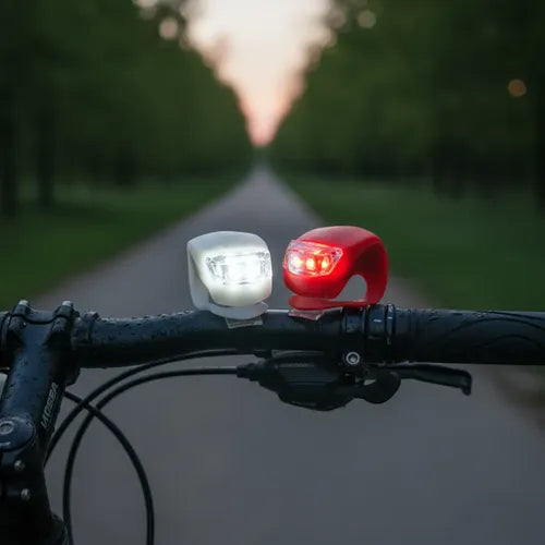 Juego De 2 Luces Led Delantera Y Trasera Para Bicicleta