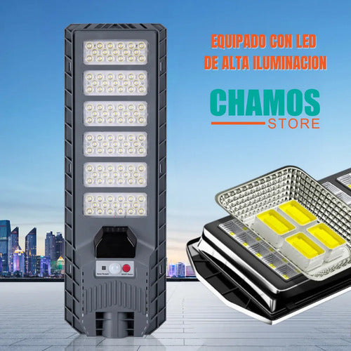 Foco Solar 500w Recargable Ip65 Sensor Con Control Remoto Negro Blanco Neutro