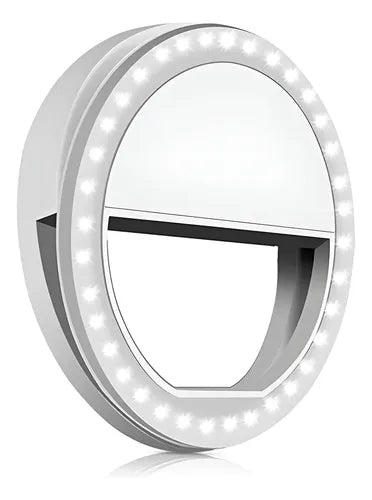 Selfie Anillo Mini Aro Luz Led Celular Smartphone Tiktok Usb Blanco