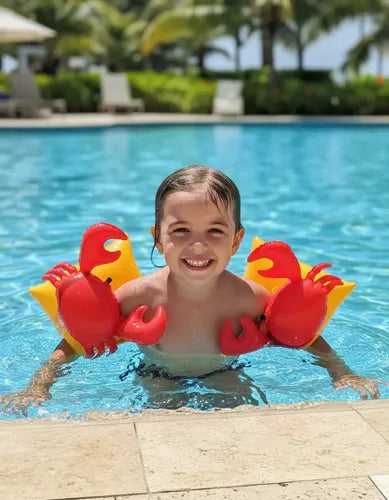 Salvavidas Niña Brazos Flotador Inflable Niños Piscina Alita