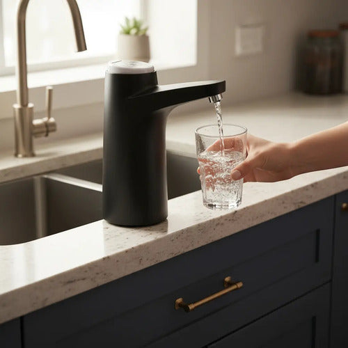 Bomba Dispensadora De Agua Inalámbrica Grifo Negro Negro