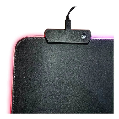 Mouse Pad Gamer Rgb Led Colores Xxl S4000 80x30cm 4mm Usb Negro