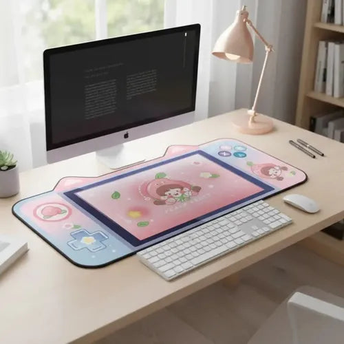 Alfombrilla Mouse Pad 90x40 Orejas De Gato Dibujos Animados
