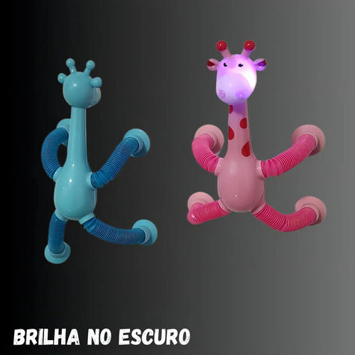 Juego De 4 Jirafas Pop It Tube, Divertido Juguete Para Esti Coloridos