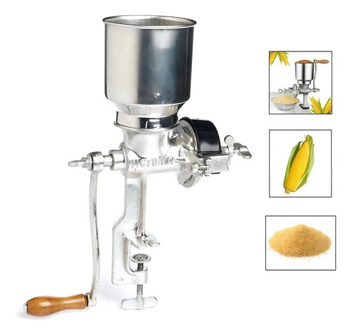 Molino Moledor Manual Metálico Choclo Maiz Cafe Cereal Arroz Metal