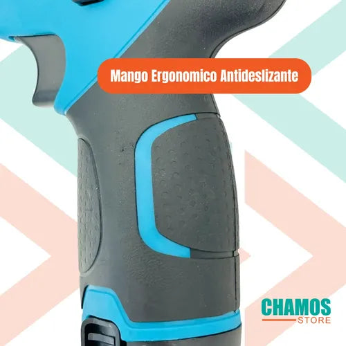 Taladro Destornillador Inalambrico 2 Baterias 12v Azul 110/220v 50 Hz X 60 Hz