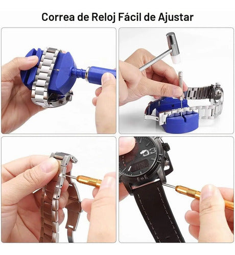 Kit Relojero Profesional Reparacion Reloj Destornillador