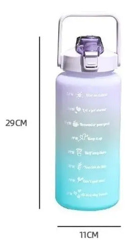 Termo Motivacional Capacidad 2 Litros Botella Color Morado
