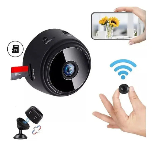 Mini Cámara De Seguridad A9 Resolución 2mp Visión Nocturna Negro