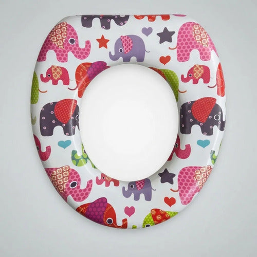Tapa Baño Niño Adaptador Wc Acolchado Infantil Multicolor Rosa Chicle Animales