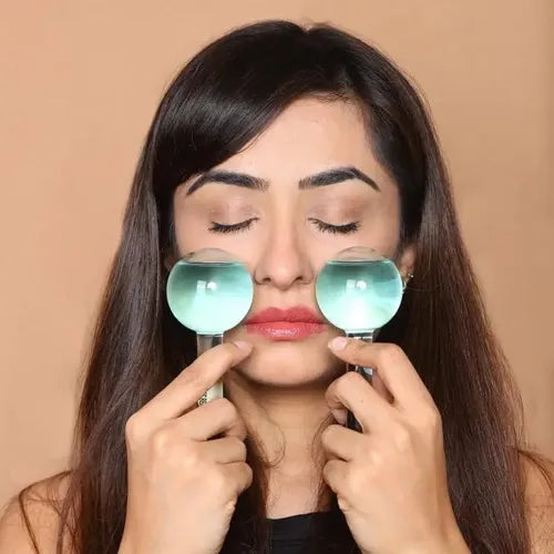 Masajeador Facial Frio De Cristal Esferas Globo De Hielo Aleatorio