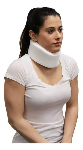 Collar Cervical Universal Blanco Acolchado De Espuma Xl Blanco