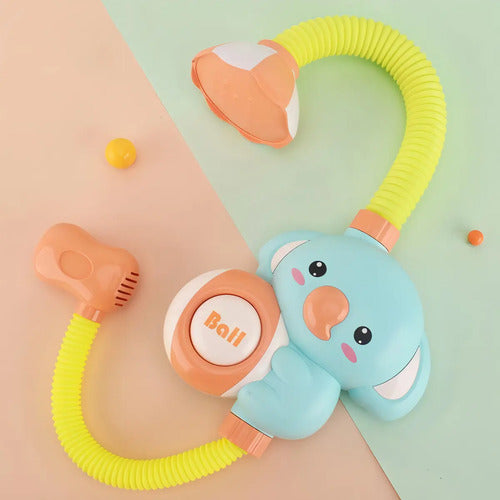 Regadera De Baño Para Bebe Juguete Ducha Tina Elefante Colorido Celeste Y Rosa