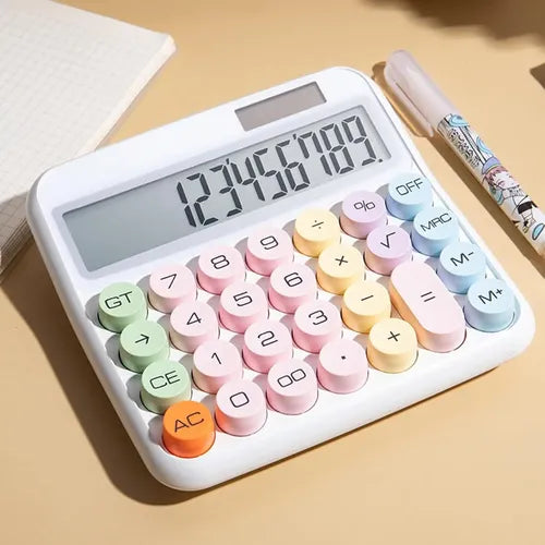 Calculadora De Escritorio Básica Grande Estética Solar Blanco