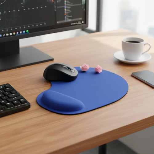 Mouse Pad Gel Apoya Muñeca Ergonomico Base Antideslizante