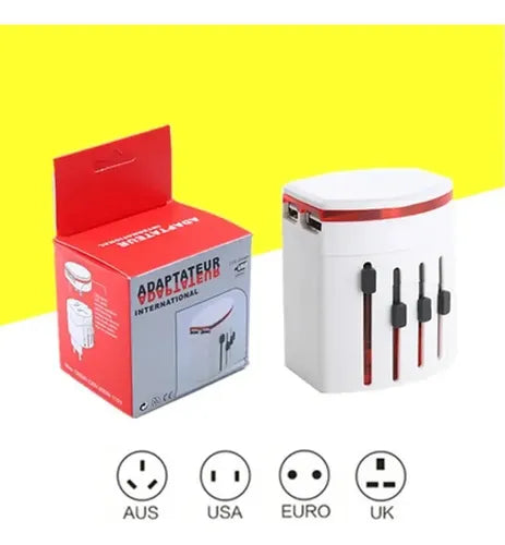 Adaptador De Corriente De Viaje Universal Usb Doble Puerto
