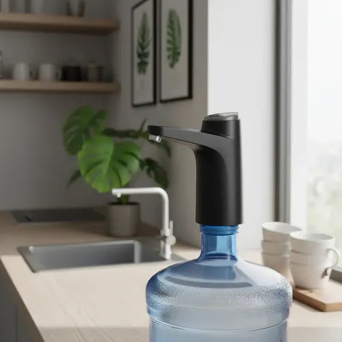 Bomba Dispensadora De Agua Inalámbrica Grifo Negro Negro