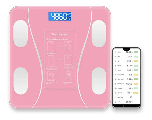 Balanza Baño Digital Inteligente Bluetooth Peso Grasa Imc