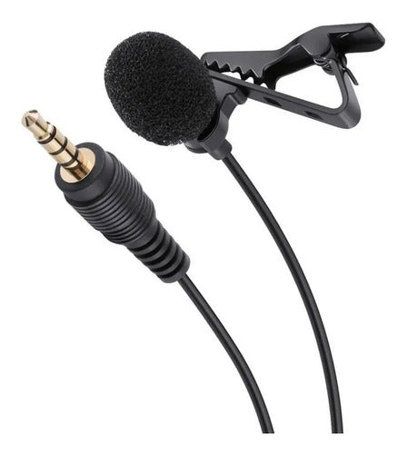 Micrófono Lavalier Omnidireccional Zhs Solapa Para Celulares 1.5m Negro