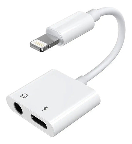 Adapt Lightning iPhone Cargador Y Audifonos Jack 3.5mm