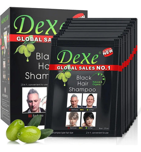 Champo Dexe Tinte Orgánico Instantáneo Cubre Canas 10 Piezas