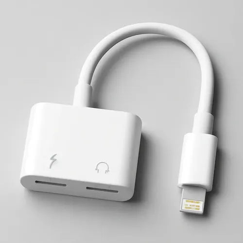Adapt Lightning iPhone 2x1 Audífonos Y Cargador Certificado