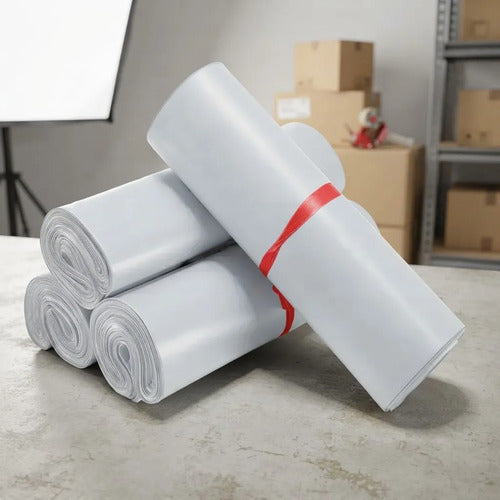 Bolsas Courier 40x55 Cm Pack 100 Unidades Autoadhesivas Blanco 40x55