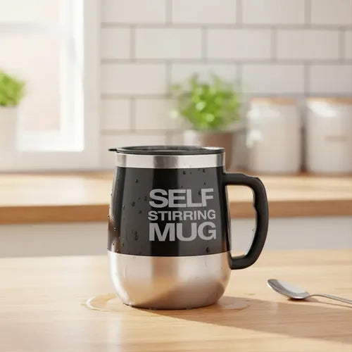 Taza Mezcladora Automática Con Revestimiento Automático Negro