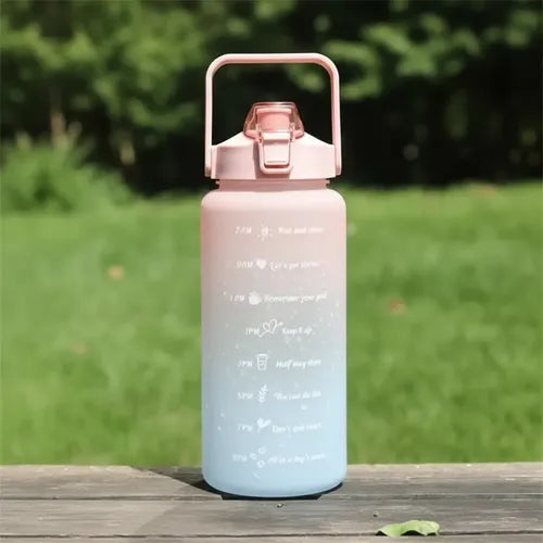 Botella De Agua Con Medidor Motivacional 2000 Ml