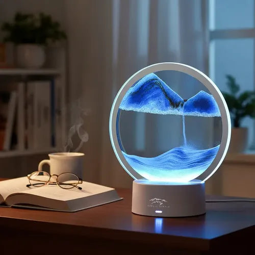 Lampara Arena De Movimiento Decoración Con Luz Adorno Mesa