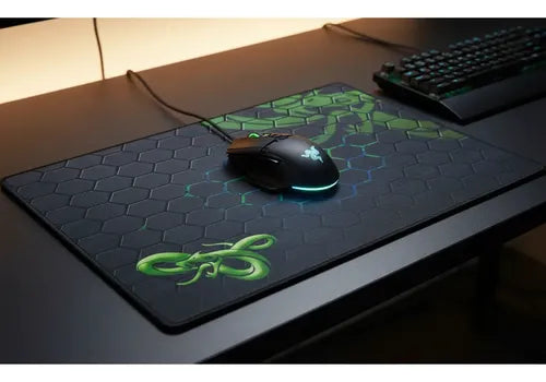 Mousepad Gamer Cosido Verde Con Diseño Verde