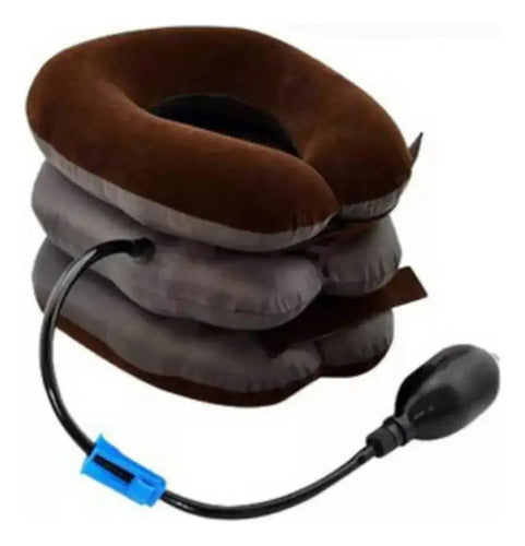 Cojín Inflable Collar Cervical Alivia Dolor Envío Gratis Marrón