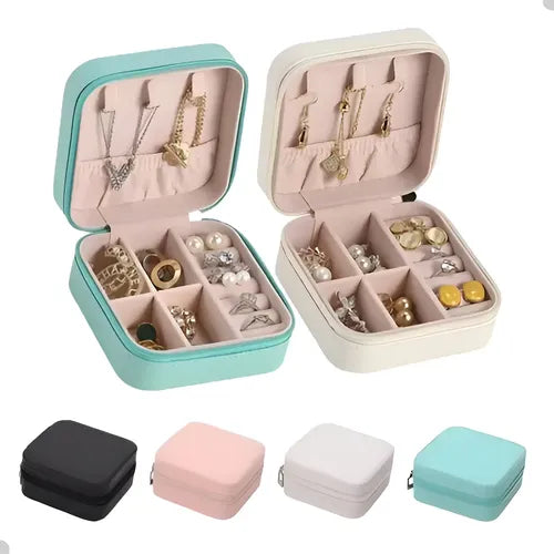 Mini Joyero Organizador Portátil Funcional Múltiple Color Negro