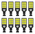 Pack X10 Focos Led Ip65 Exterior Con Sensor Reflector Solar Negro Blanco Neutro