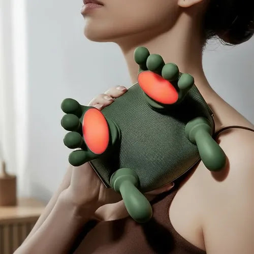 Masajeador Cuello Cabeza Eléctrico Recargable Manitos Verde