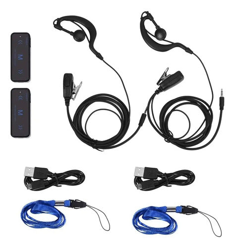 Mini Walkie Talkie Intercomunicador Empresarial De 2 Vías Co Negro 16