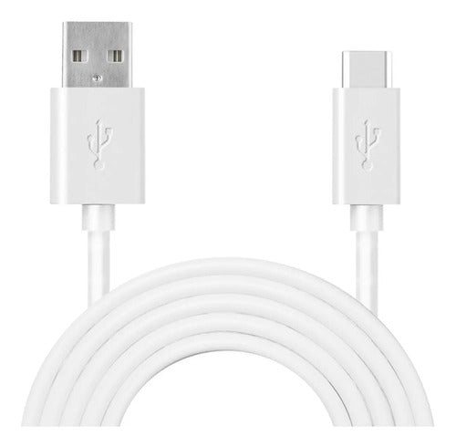 Cable Tipo C 3 Metros Carga Rapida Ezra 2.1a Ce Rohs Blanco