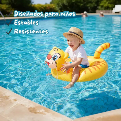 Pack X3 Flotador Niño Piscina Playa Colores Diseño Animal Variado