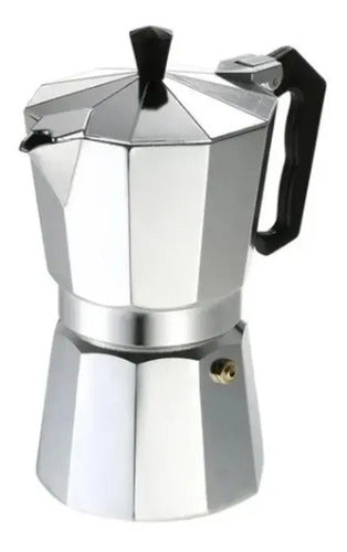 Cafetera Italiana 6 Tazas Cafetera Portatil Grecas Plateado